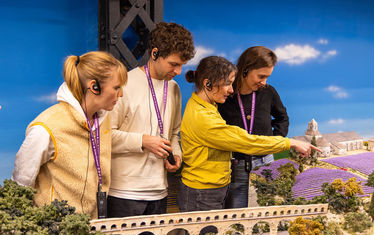 Backstage tour audio system