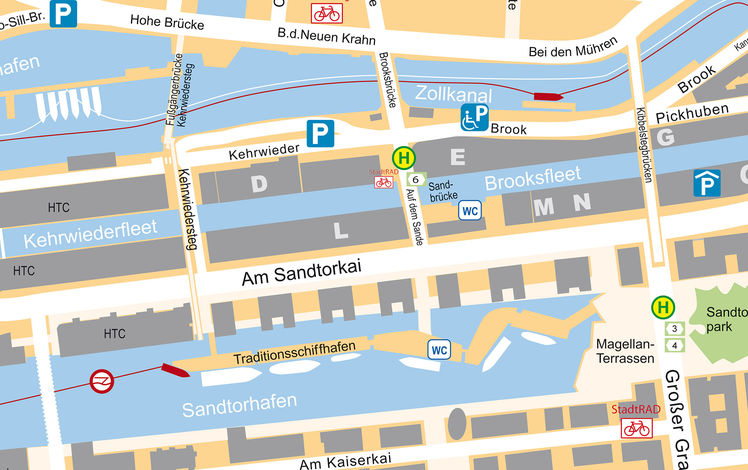 Lageplan Speicherstadt