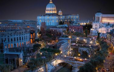 Italien Rom Petersdom Nacht