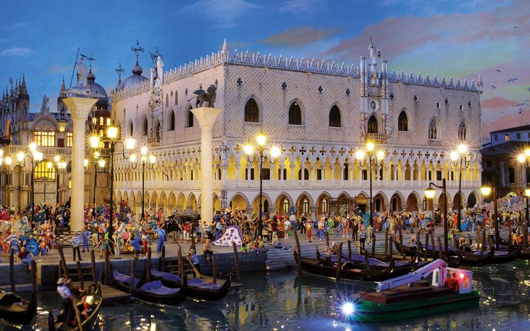 Italien Venedig Dogenpalast Nacht