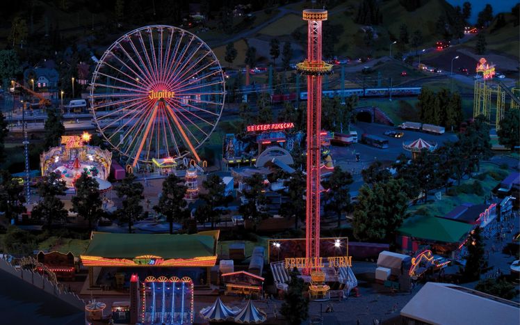 Mitteldeutschland Kirmes Detail Nacht