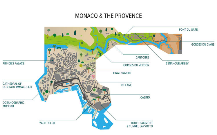 Lageplan monaco provence en