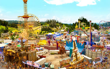 Mitteldeutschland kirmes tag draufsicht