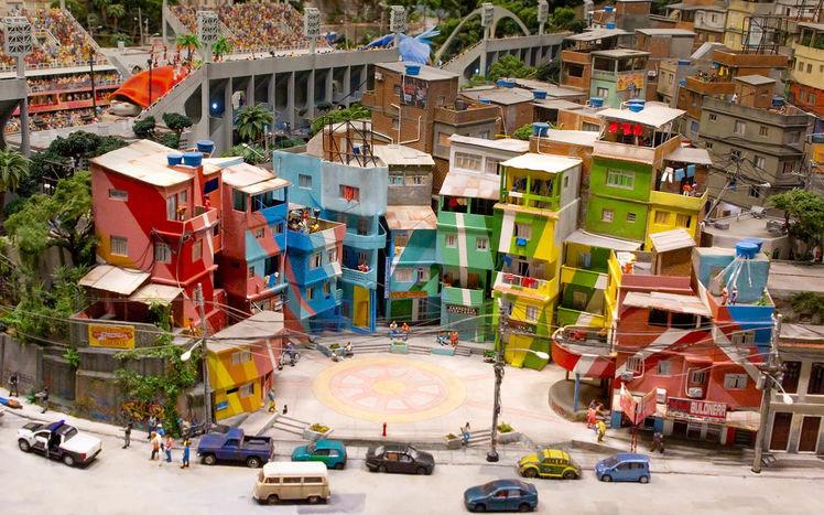 Rio favela bunte haeuser 1