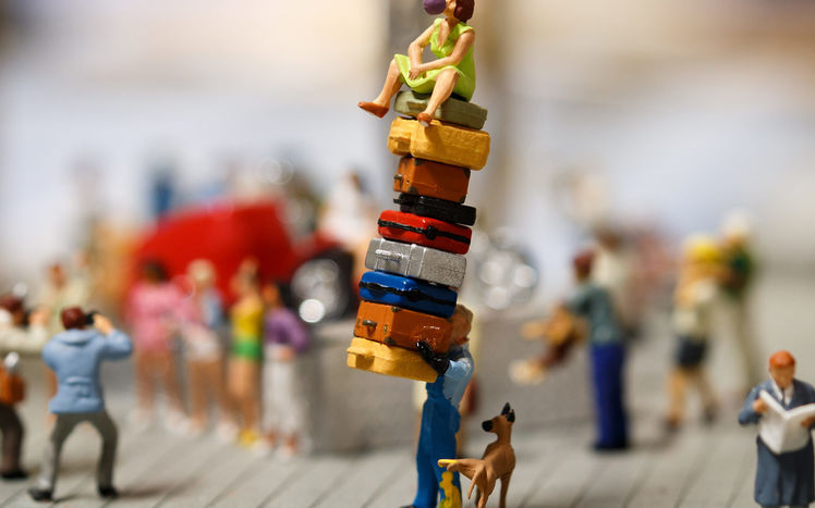 Rom Koffer Hopping Reise