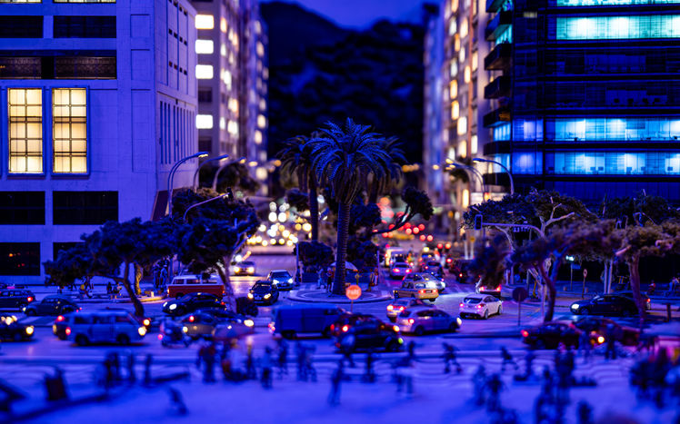 Suedamerika rio copacabana nacht verkehr