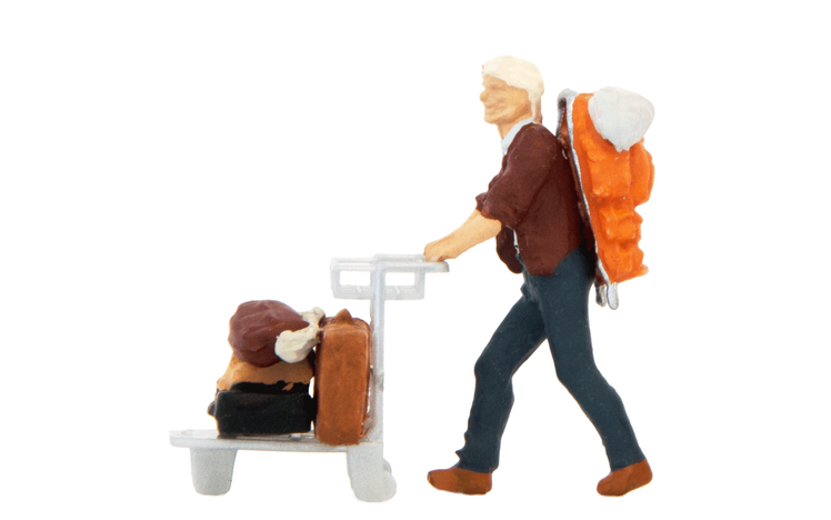 Preiser Reisender Mann Gepaeck